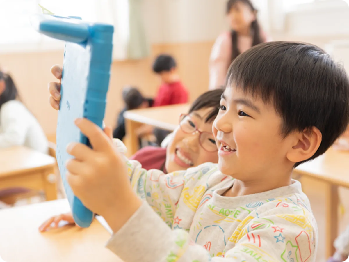 遊びながら育むICTスキルの様子